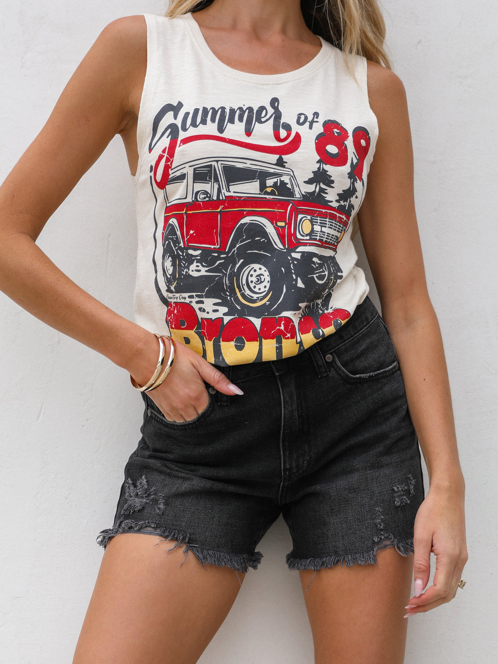 Summer of Bronco Graphic Tank - Stitch And Feather