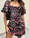 Pretty in Paisley Mini Dress - Stitch And Feather