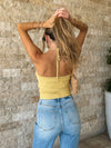 Ground Breakers Halter Top in Lemon - Stitch And Feather