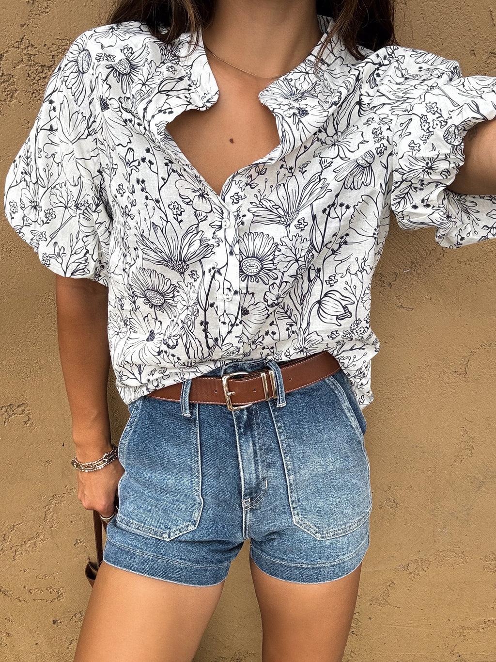Phoenix Floral Button Up - Stitch And Feather