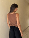 Maude Knit Vest in Brown