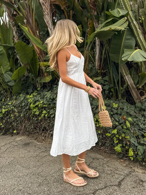 Dove Midi Dress in White - Stitch And Feather