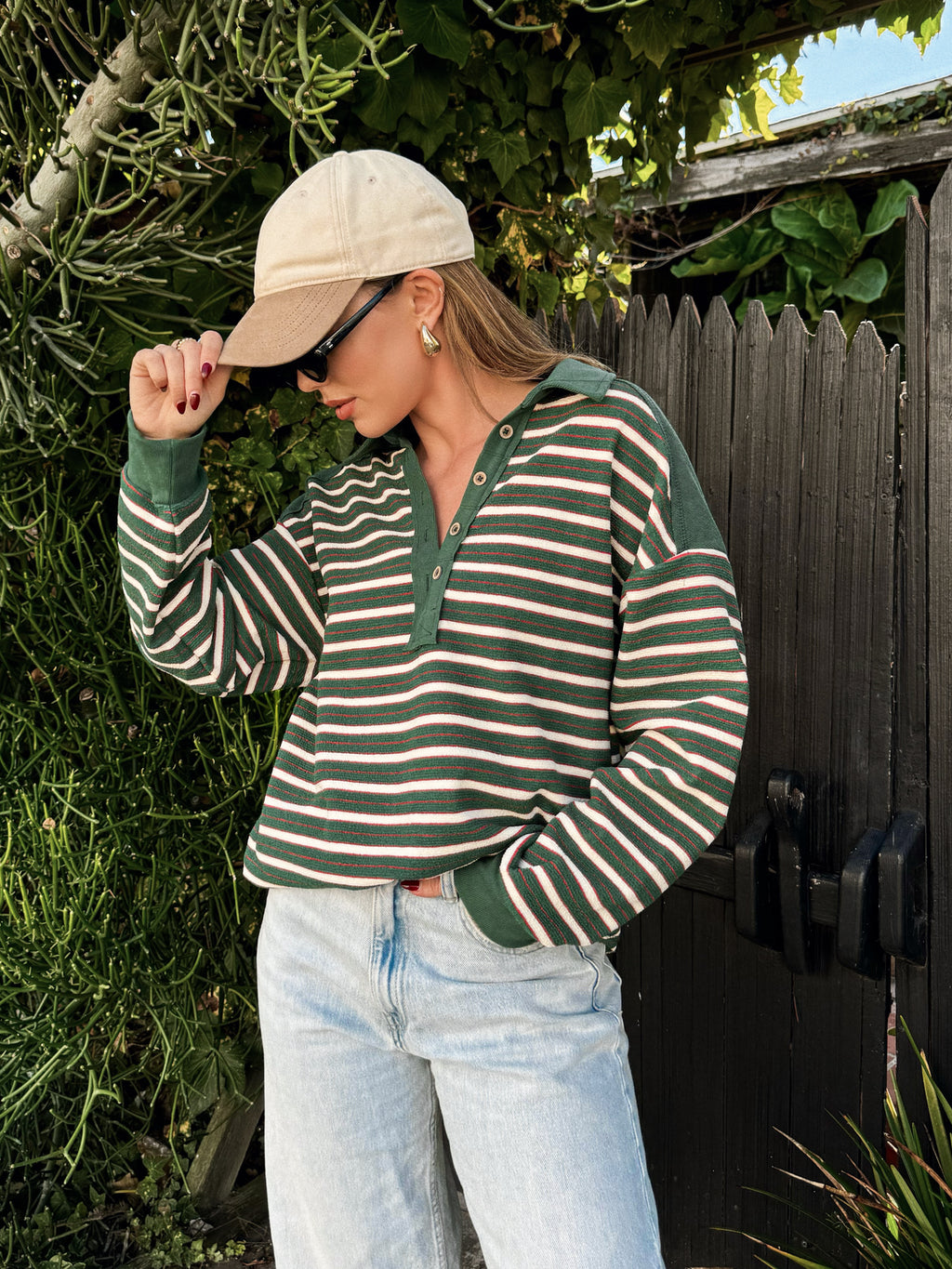 Forest Stripe Knit Top - Stitch And Feather