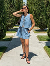 Let Loose Denim Shorts - Stitch And Feather