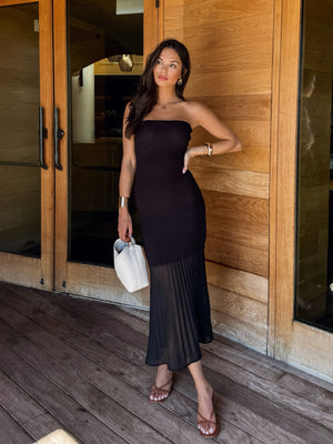 Eunice Knit Strapless Dress - Stitch And Feather