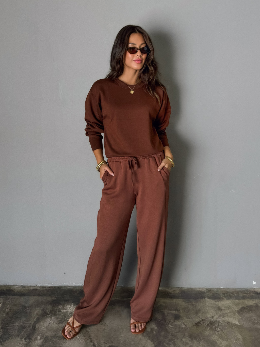 Lena Sweatshirt in Chestnut - Stitch And Feather