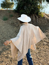 Countryside Turtleneck Knit Poncho - Stitch And Feather