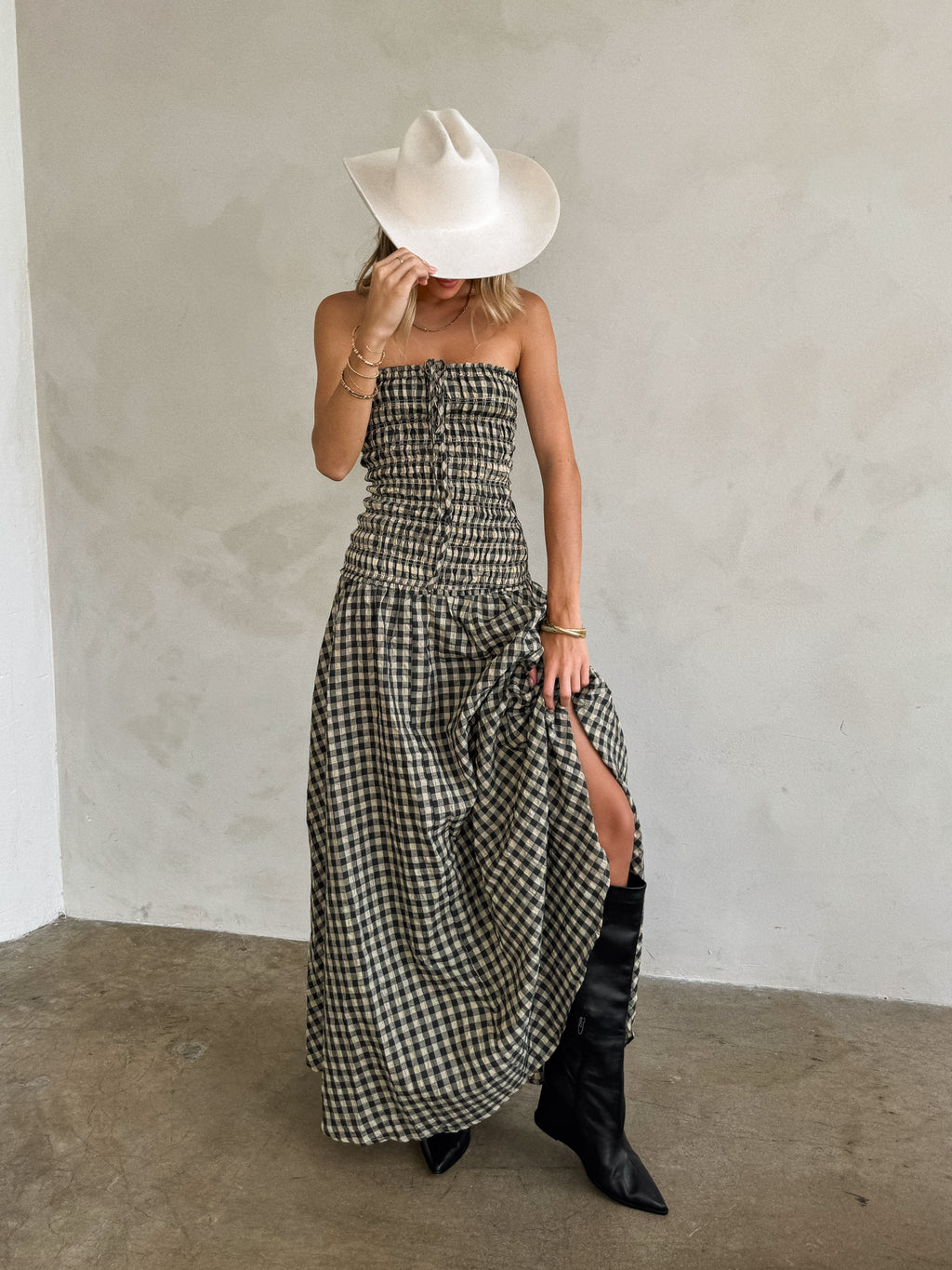 Taylor Plaid Maxi Dress