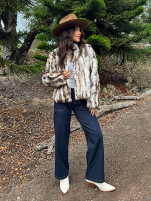 Zenraya Faux Fur Jacket - Stitch And Feather