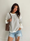 Amara Striped Long Sleeve in Ivory