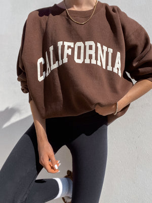 California Sweatshirt in Brown - Stitch And Feather