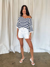 Channel Breeze Stripe Knit Top - Stitch And Feather