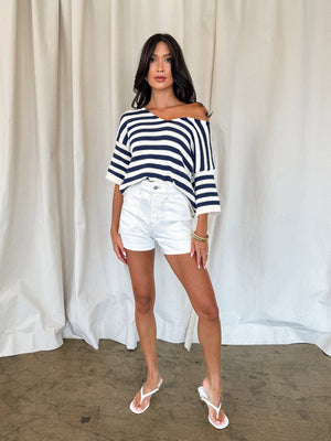 Channel Breeze Stripe Knit Top - Stitch And Feather