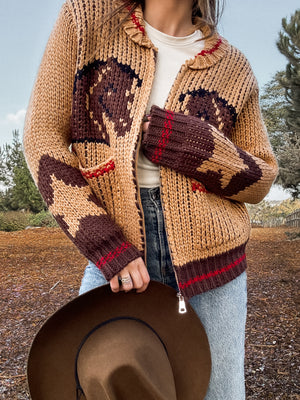 Rancho Western Knit Sweater - Stitch And Feather