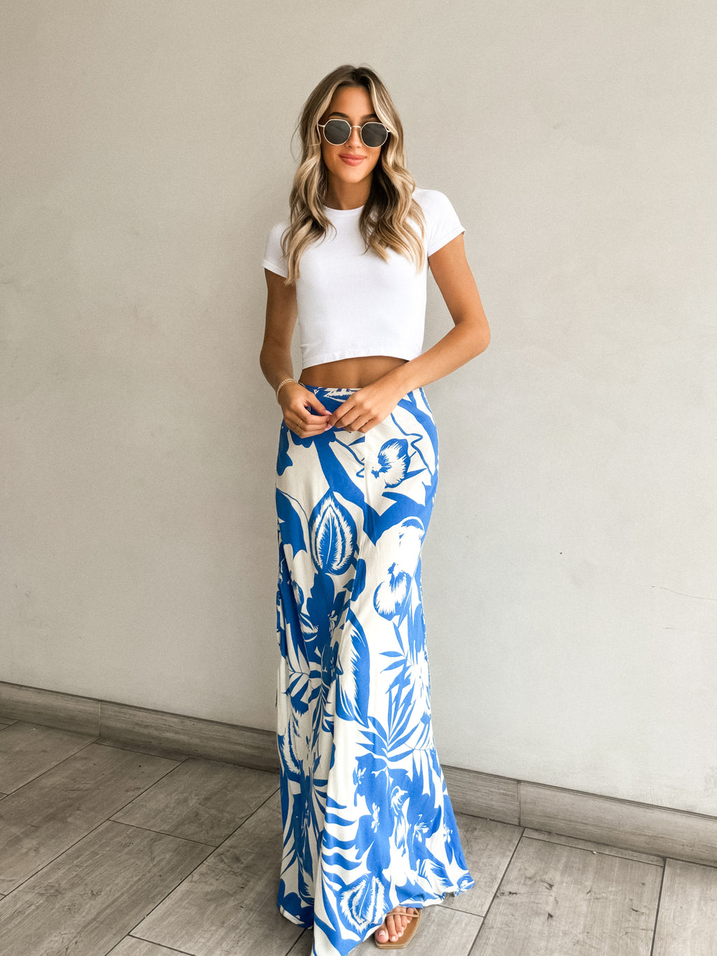Caribbean Blues Maxi Skirt - Stitch And Feather