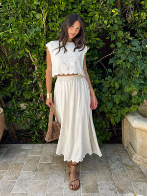 Rue Linen Maxi Skirt - Stitch And Feather