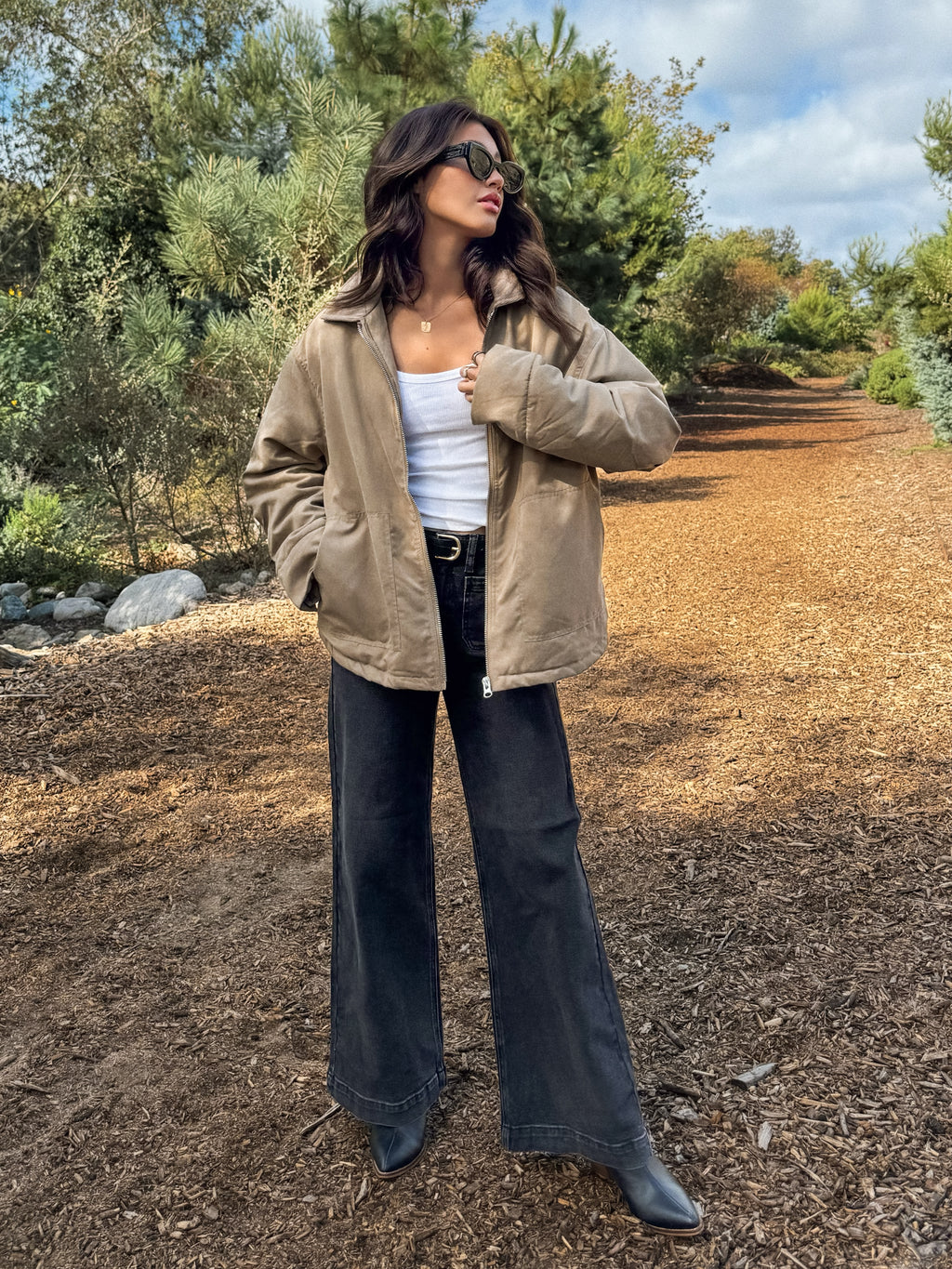Wide Leg Jeans - Stitch And Feather