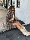 Logan Plaid Oversized Flannel - Stitch And Feather