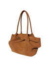 Alora Vegan Suede Shoulder Bag - Stitch And Feather