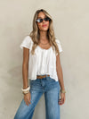 Anastacia Lace Babydoll Blouse