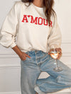 Amour Graphic Sweatshirt - Stitch And Feather