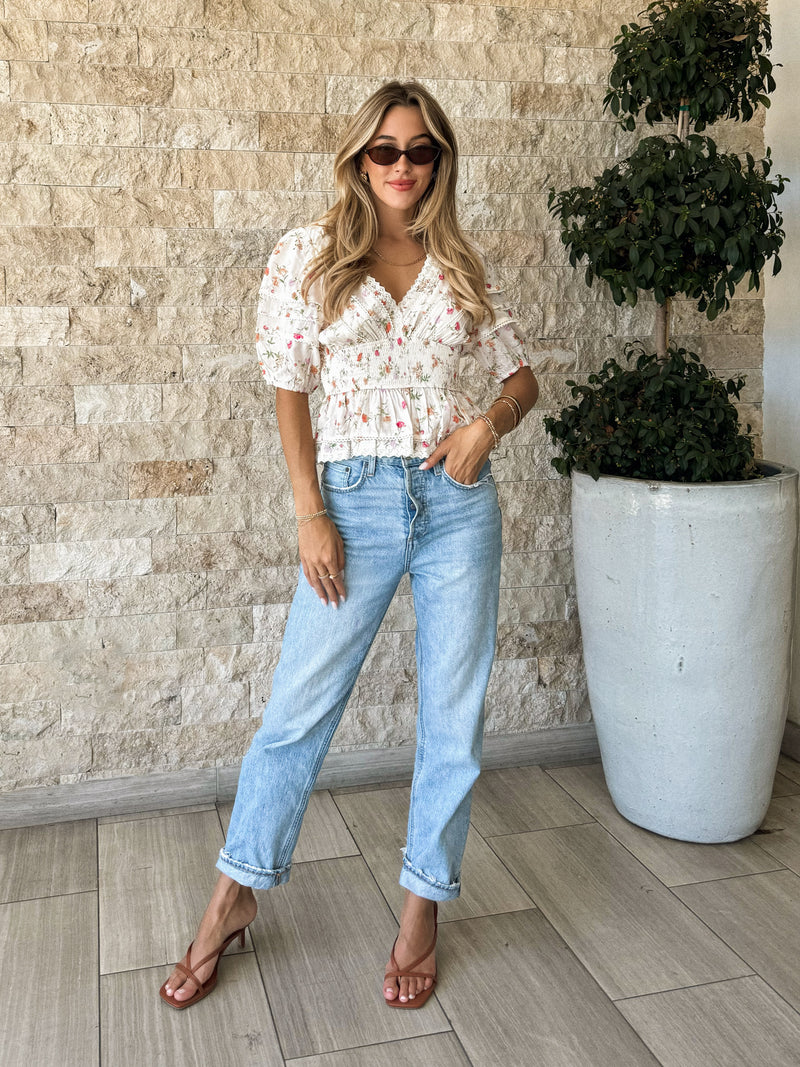 Primrose Floral Lace Top - Stitch And Feather