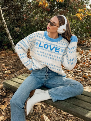 Love Language Knit Sweater - Stitch And Feather