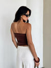Cacao Knit Tube Top - Stitch And Feather