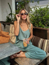 Mira Linen Tank Top in Green - Stitch And Feather