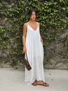 Giselle Maxi Dress in Off White - Stitch And Feather