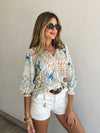 Marisol Patchwork Blouse - Stitch And Feather