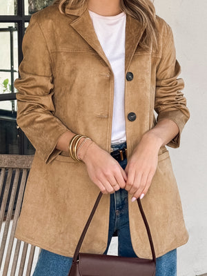 Golden Hour Faux Suede Blazer