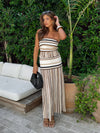 Libra Stripe Knit Tube Top - Stitch And Feather