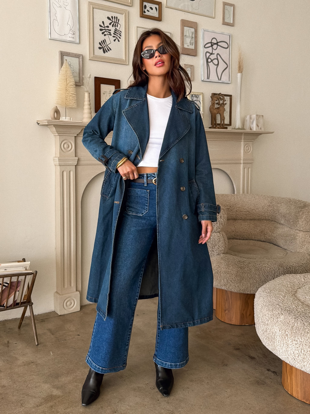 Easton Denim Trench Coat