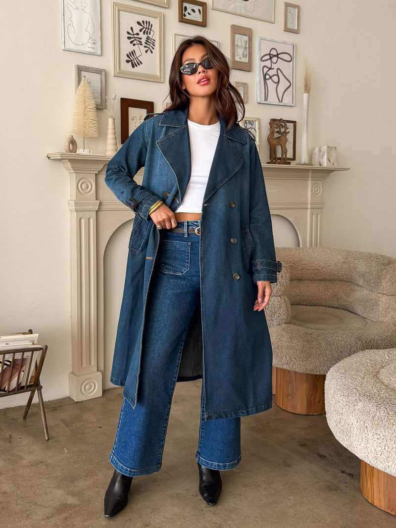 Easton Denim Trench Coat