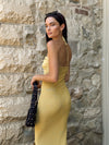 Lemon Drop Halter Dress - Stitch And Feather