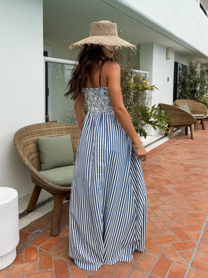 Mediterranean Smocked Maxi Dress - Stitch And Feather