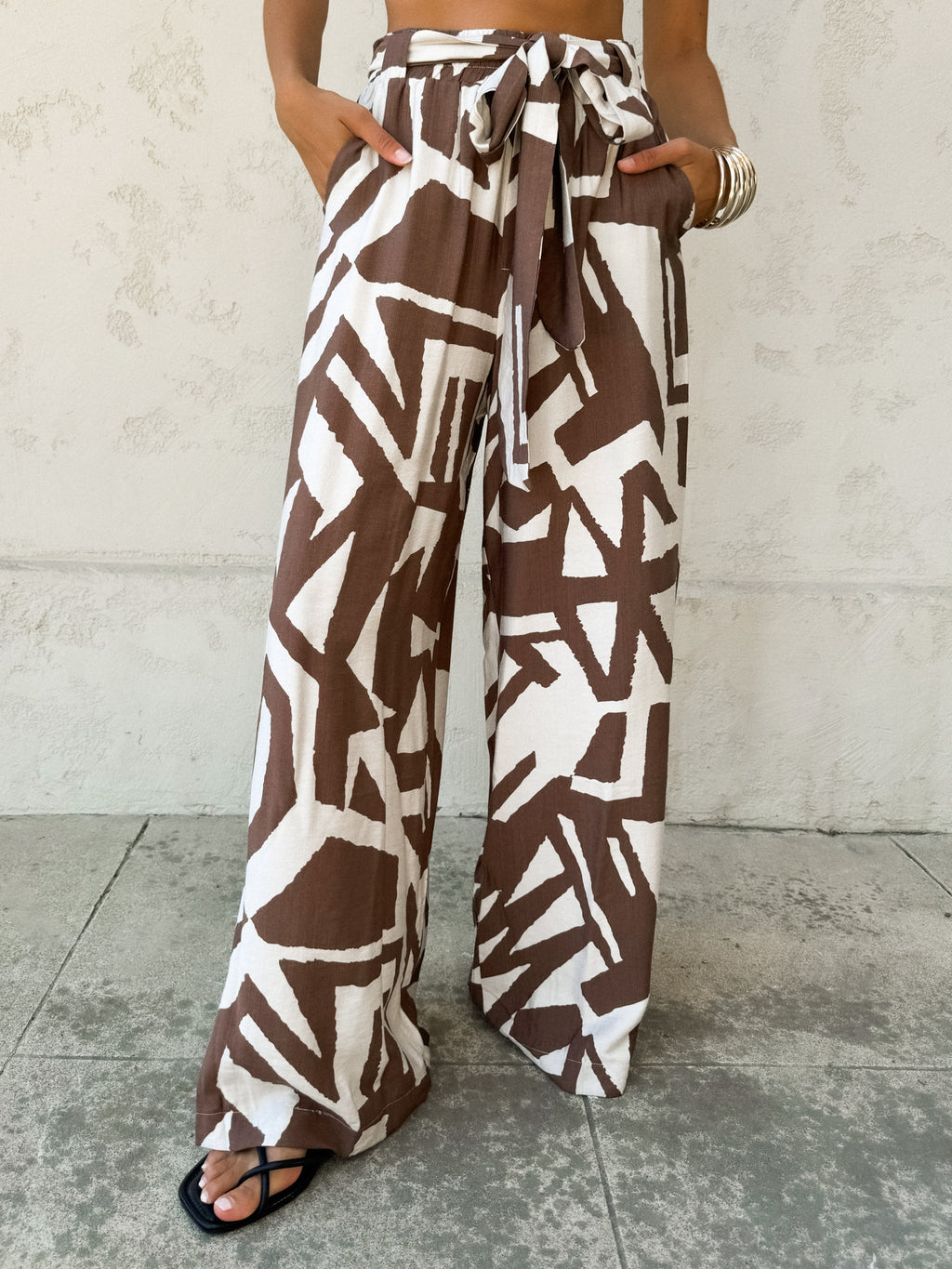 Hidden Palms Wide Leg Pants - Stitch And Feather