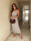 Soren Plaid Midi Dress in Khaki - Stitch And Feather