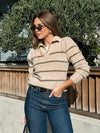 Sweet Nothings Collared Sweater in Olive - Stitch And Feather