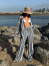 Lido Stripe Wide Leg Pants - Stitch And Feather