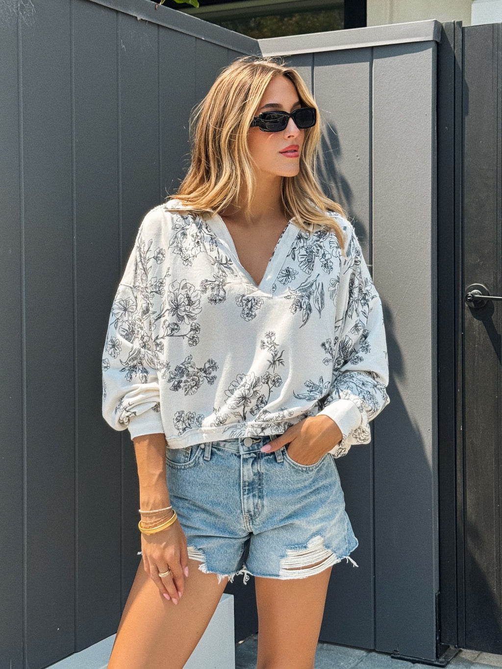 Hibiscus Breeze Slouchy Top - Stitch And Feather