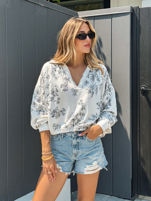Hibiscus Breeze Slouchy Top - Stitch And Feather