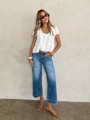 Anastacia Lace Babydoll Blouse