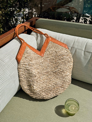 Senala Raffia Tote - Stitch And Feather
