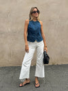 Maylene Button Down Vest - Stitch And Feather