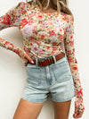 Sweet Nothings Floral Mesh Top - Stitch And Feather