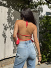 Sunkiss Ruffle Halter Top - Stitch And Feather