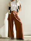 Espresso Front Pleated Pants - Stitch And Feather