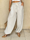 Hampton Stripe Drawstring Pants - Stitch And Feather